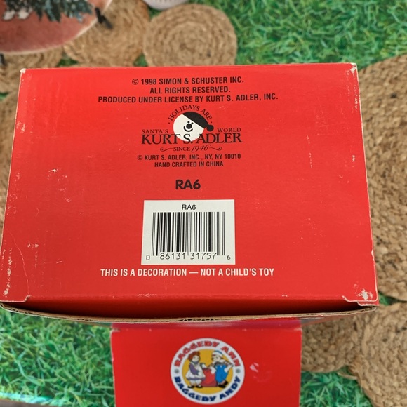 Kurt Adler, Raggedy Ann stocking hanger, EUC - Picture 3 of 11